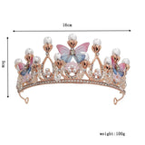 Butterfly Bridal Crown Hairband Engagement Wedding Accessories YQ16