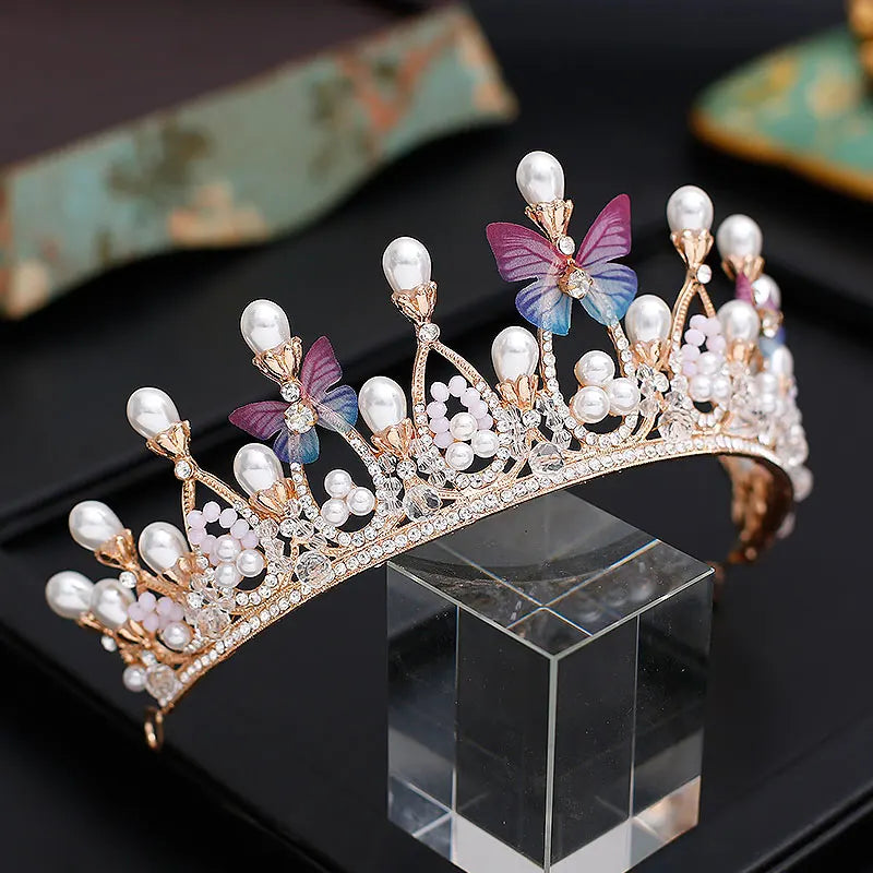 Butterfly Bridal Crown Hairband Engagement Wedding Accessories YQ16