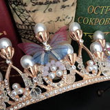 Butterfly Bridal Crown Hairband Engagement Wedding Accessories YQ16