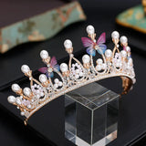 Butterfly Bridal Crown Hairband Engagement Wedding Accessories YQ16