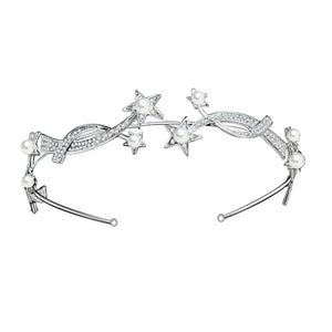 Star Shape Wedding Tiara Bridal Headpiece Crown HS107