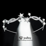 Star Shape Wedding Tiara Bridal Headpiece Crown HS107