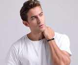 CC Vintage Bracelet Men Health Care Stainless Titanium Steel Bracelet