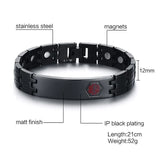 CC Vintage Bracelet Men Health Care Stainless Titanium Steel Bracelet