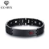 CC Vintage Bracelet Men Health Care Stainless Titanium Steel Bracelet