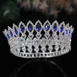 Vintage Red Crown Diadem Wedding Hair Accessory