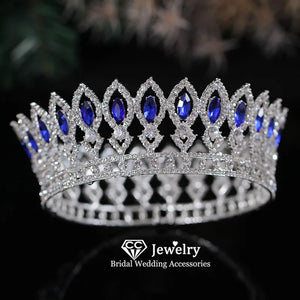Vintage Red Crown Diadem Wedding Hair Accessory