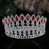 Vintage Red Crown Diadem Wedding Hair Accessory
