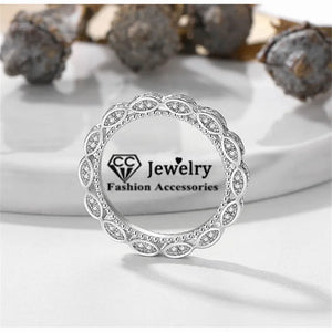 Baroque CZ Lace Bead Ring Bridal Wedding Bijoux CC1618