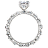 Vintage Women's Sterling Silver Zirconia Ring for Wedding