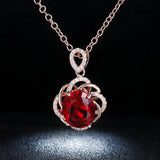 Vintage Red Stone Bridal Wedding Necklace CCN010