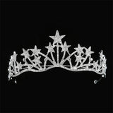 Star Shape Wedding Crown Tiara Hairband for Women Bride