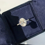 Egg Shape Oval CZ Engagement Ring Women CC3131