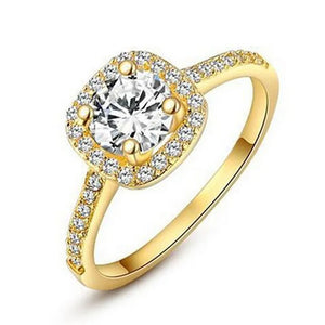 Silver Square Classic Wedding Rings Women CC035