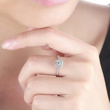 Silver Square Classic Wedding Rings Women CC035