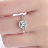 Silver Square Classic Wedding Rings Women CC035