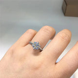 Sterling Silver CZ Bridal Engagement Ring Set