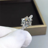 Sterling Silver CZ Bridal Engagement Ring Set