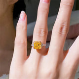 CC Plated Rings Shine Pink Cubic Zircon Wedding Engagement Fine Jewelry
