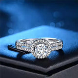 CZ Round Stone Wedding Ring Engagement Bridal Fine Jewelry