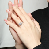 Women Rings Engagement Wedding Jewelry Flower Cubic Zircon Stone