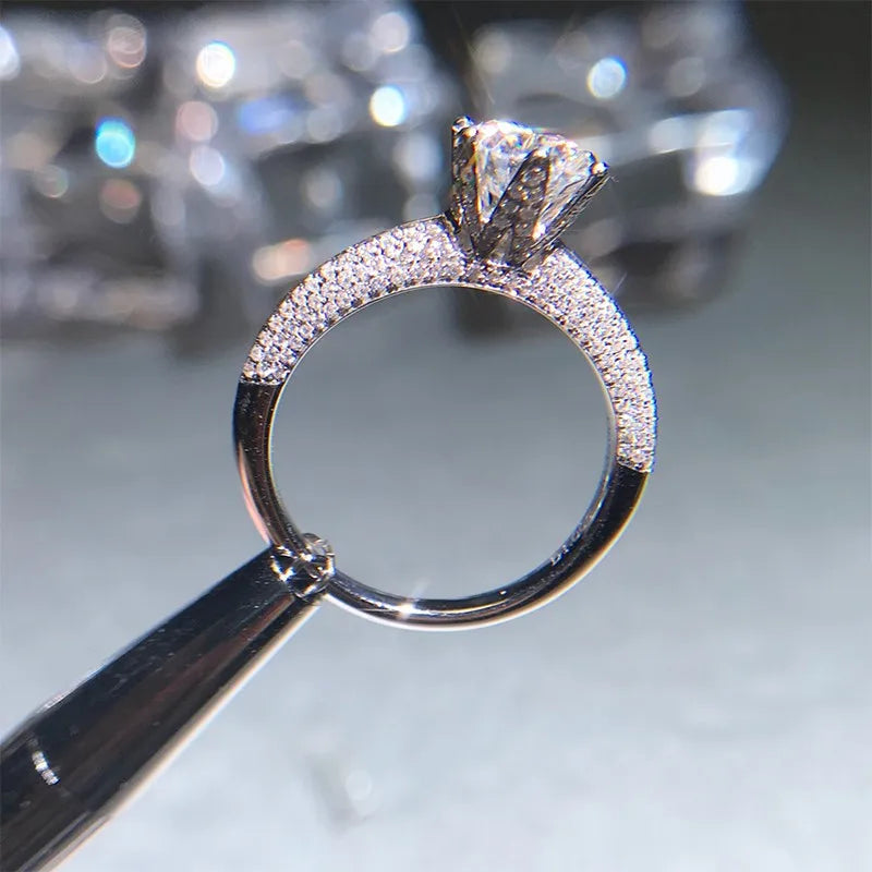 CC Women Wedding Rings Cubic Zircona 1ct Plated Bridal Engagement Ring CC1628