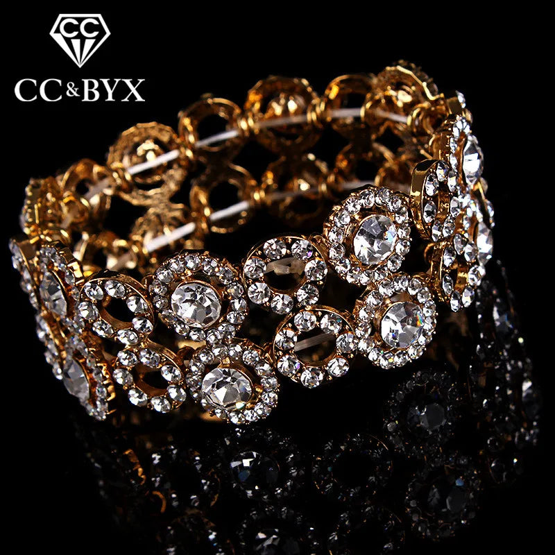 Austrian Crystal Bracelet Bangles for Women Wedding Party Jewelry