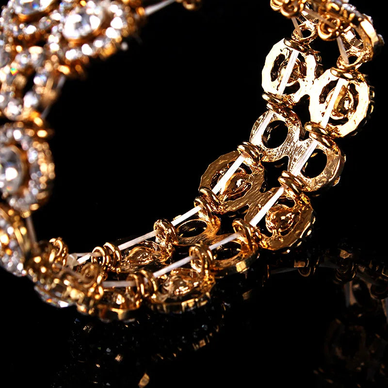 Austrian Crystal Bracelet Bangles for Women Wedding Party Jewelry