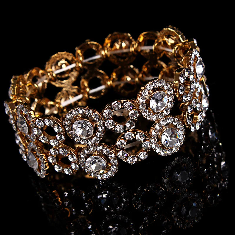 Austrian Crystal Bracelet Bangles for Women Wedding Party Jewelry