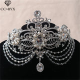 Water Drop Frontlet Rhinestone Hairband for Bridal Jewelry