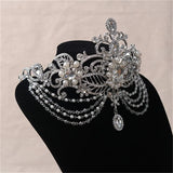 Water Drop Frontlet Rhinestone Hairband for Bridal Jewelry