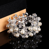Pearl Bracelets Bangles for Women Bridal's Engagement Bijoux E009