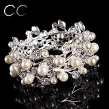Pearl Bracelets Bangles for Women Bridal's Engagement Bijoux E009