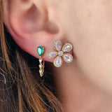 CCFJOYA 925 Silver Zircon Animal Stud Earrings Women Jewelry