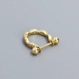 925 Silver Geometric Twisted Screw Earrings