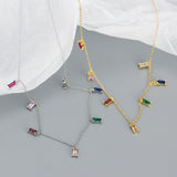 925 Sterling Silver Zircon Necklace for Women Wedding Party