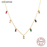 925 Sterling Silver Zircon Necklace for Women Wedding Party