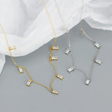 925 Sterling Silver Zircon Necklace for Women Wedding Party