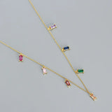 925 Sterling Silver Zircon Necklace for Women Wedding Party