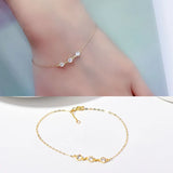 925 Silver Emerald/White Zircon Bracelet French Chain