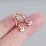 925 Silver Clear Zircon Drop Earrings for Women Geometric Horse eye CZ Jewelry