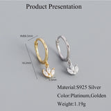 925 Silver Clear Zircon Drop Earrings for Women Geometric Horse eye CZ Jewelry