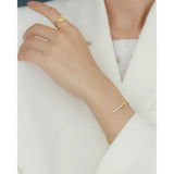 925 Silver Punk Rock Nail Zircon Bracelet French Light Bracelet