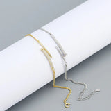 925 Silver Punk Rock Nail Zircon Bracelet French Light Bracelet