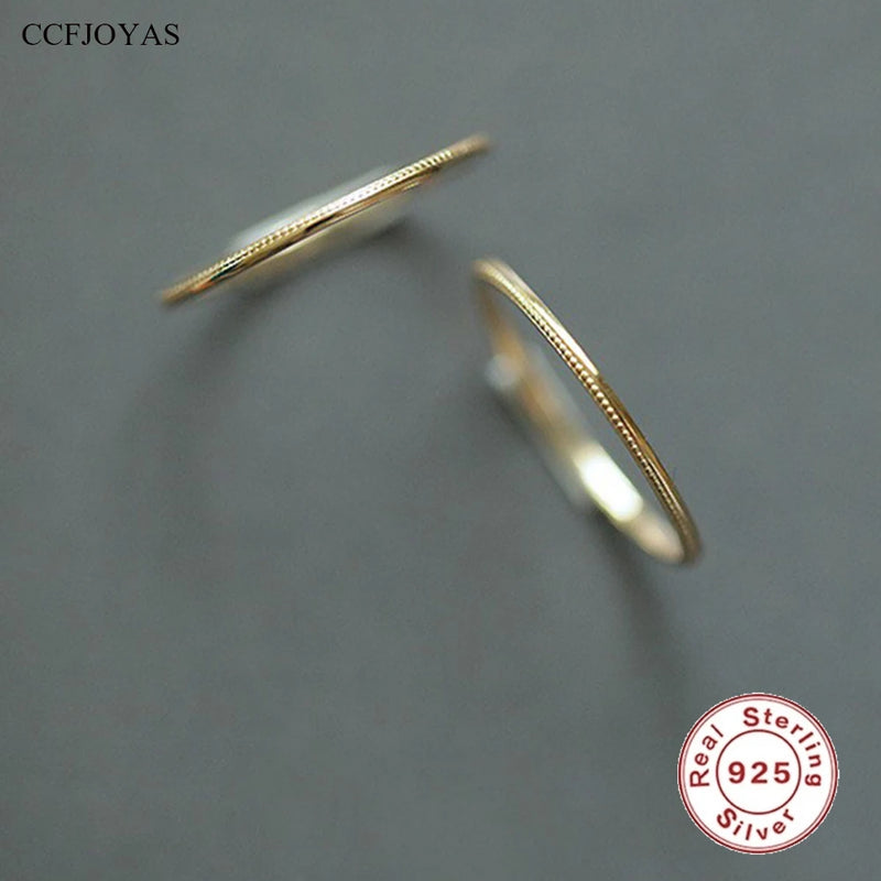 925 Sterling Silver Slim Ring Stackable Rings for Women