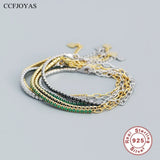 925 Silver Zircon Bracelet, Retro Niche Jewelry