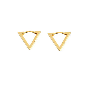 925 Sterling Silver Triangle Hoop Earrings