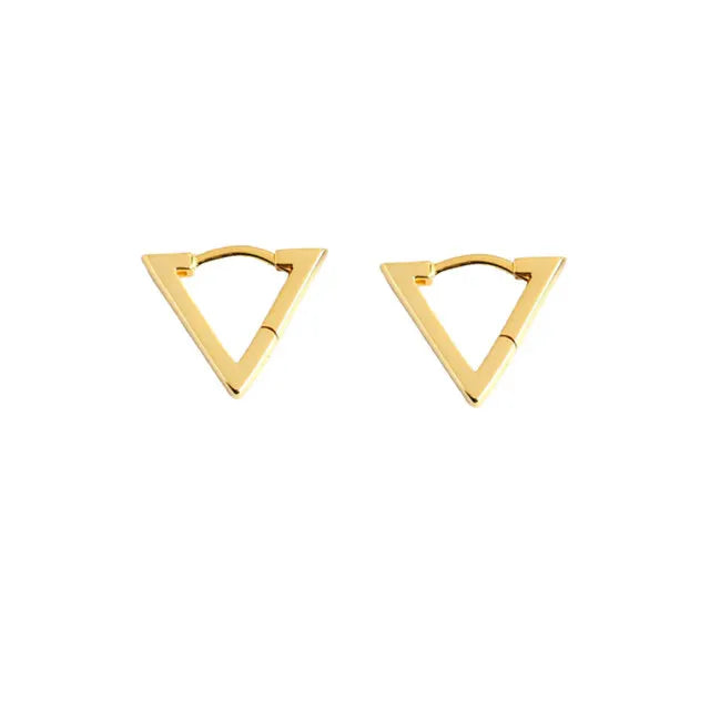 925 Sterling Silver Triangle Hoop Earrings