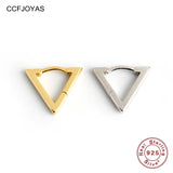 925 Sterling Silver Triangle Hoop Earrings