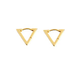 925 Sterling Silver Triangle Hoop Earrings